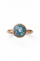 Anello Cianfrone Gioielli Donna 9KT in Oro Topazio blu ANOR-188-198 - ANOR-188-198